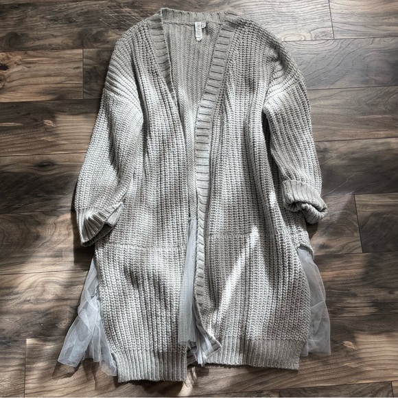 Antropologie Amadi grey knit cardigan size L - Picture 2 of 15